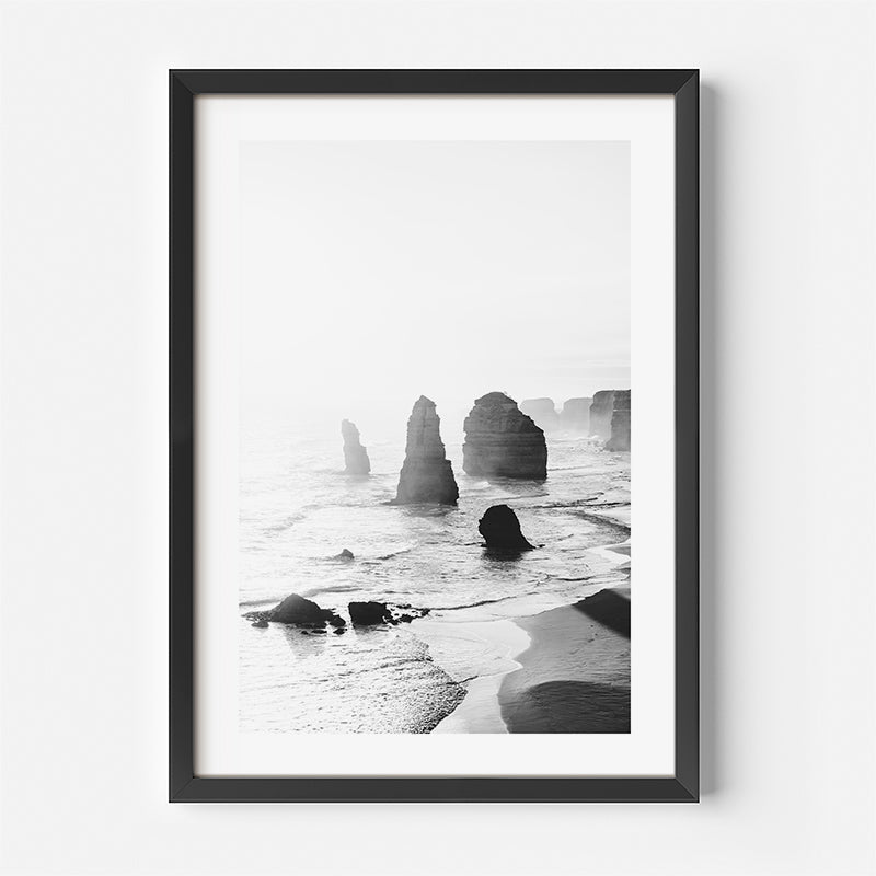 BW 12 Apostles Art Print