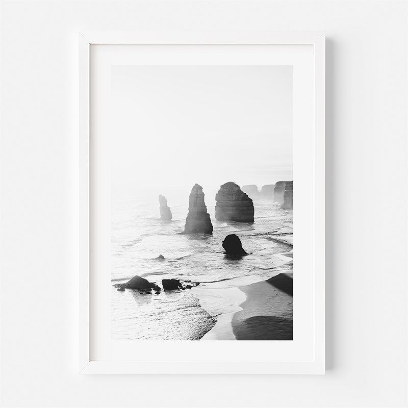 BW 12 Apostles Art Print