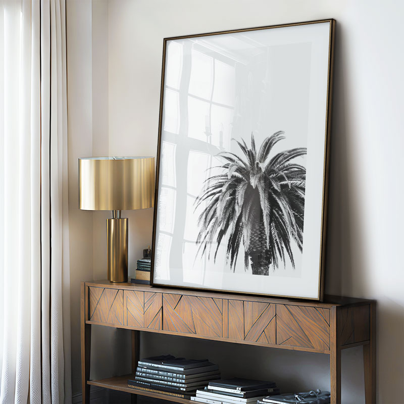 BW Palm Art Print