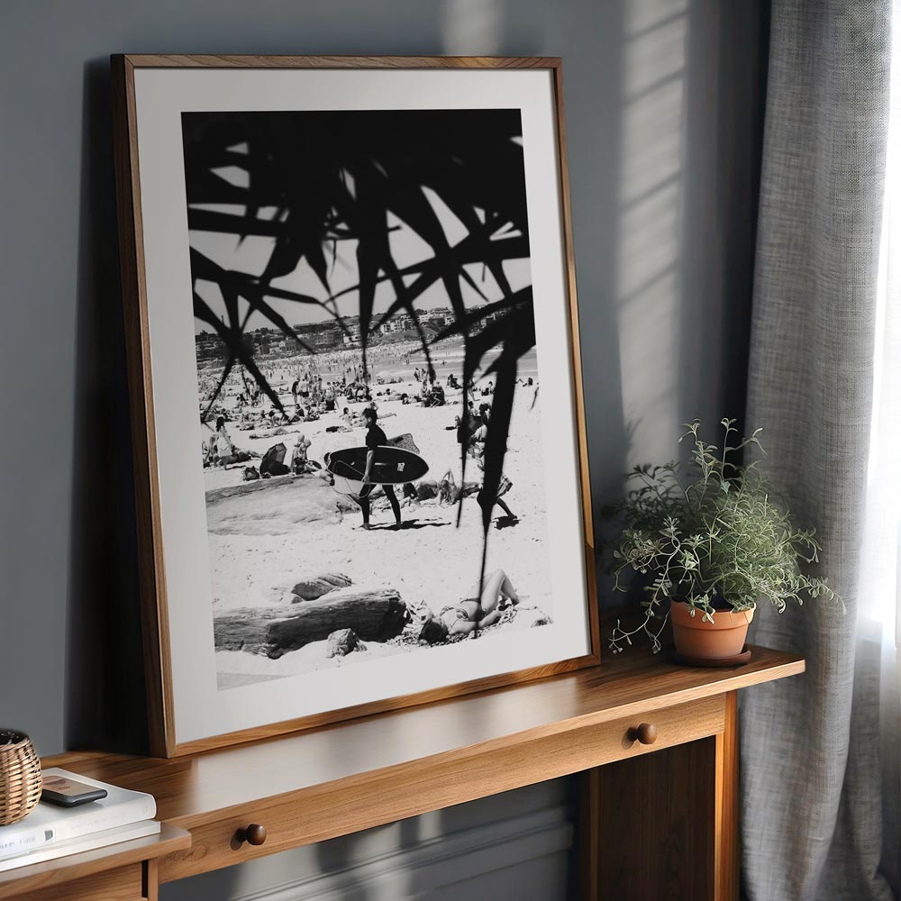 BW Beach Life Art Print