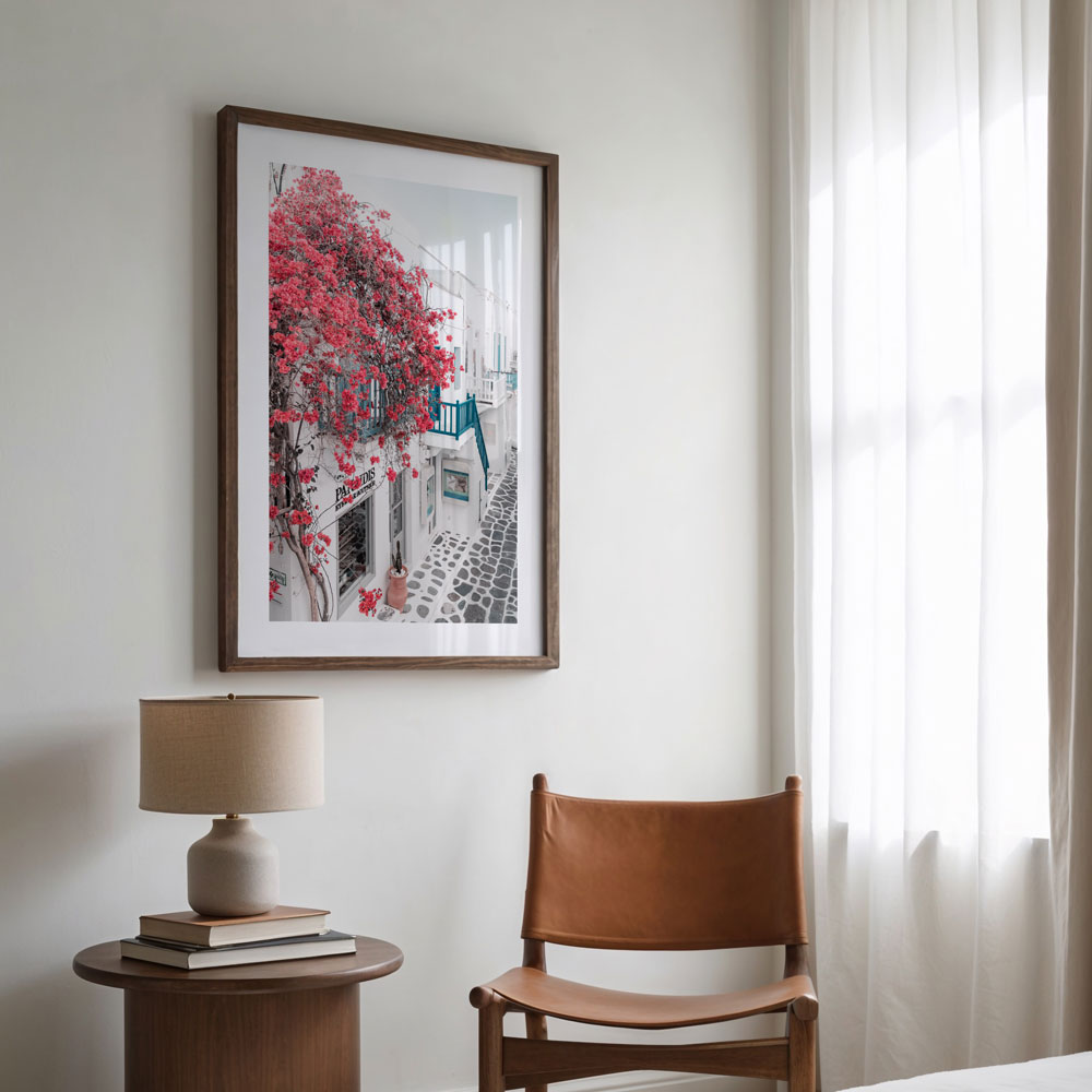 Bougainvillea Mykonos Art Print