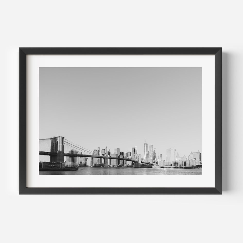 Black and white NYC skyline art print - framed art for wall decor - Oblongshop canvas prints