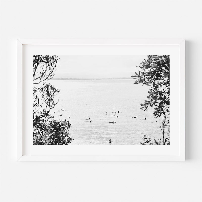 BW Byron Bay Lineup Art Print