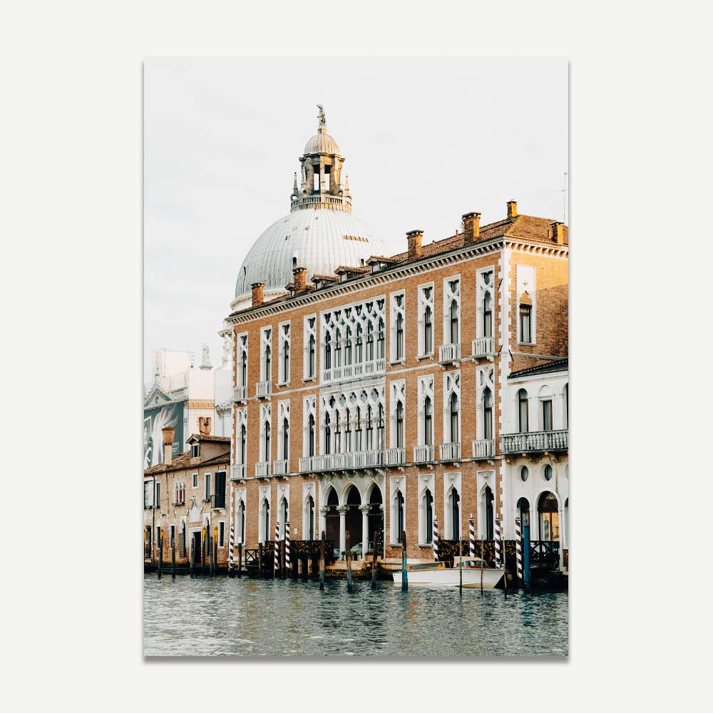 Venice wall art with Ca' Foscari and Basilica di Santa Maria della Salute – elegant canal scene perfect for Italian-inspired decor.