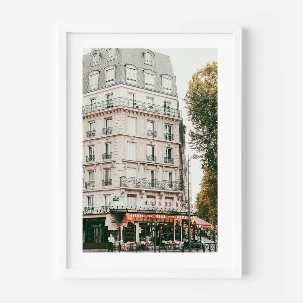 Framed photo of Café Le Dôme Paris France - wall art decor for home or office