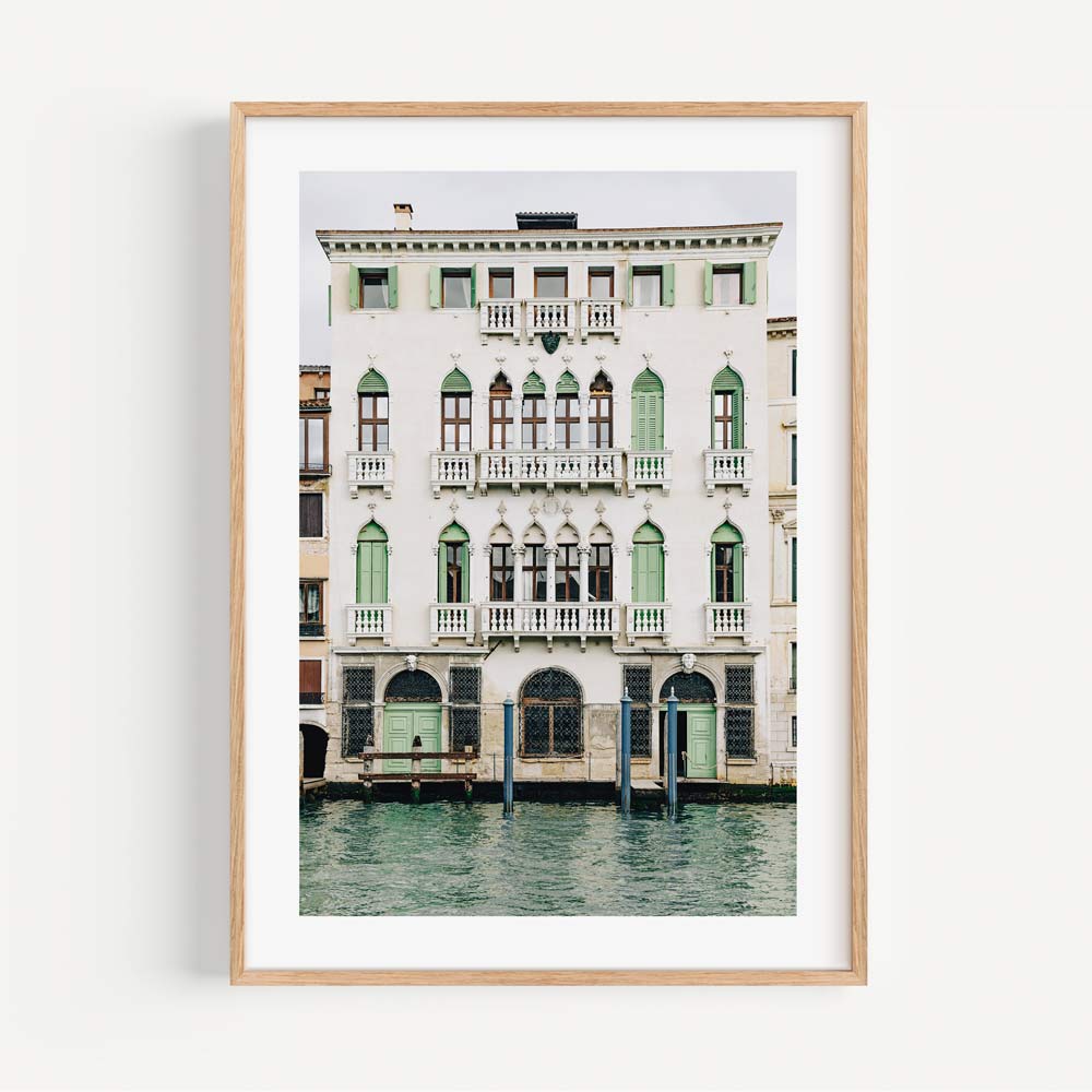 Venetian elegance showcased in this image of Casa Verde - Enhance your walls with modern art and canvas prints.