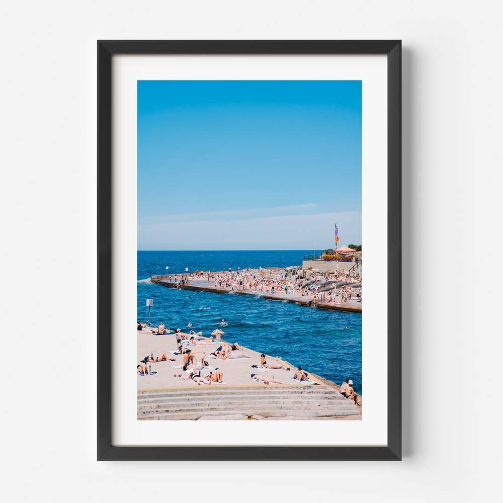 Clovelly, Sydney's summer charm captured in real photography - Explore serenity with coastal wall artwork from Oblongshop.