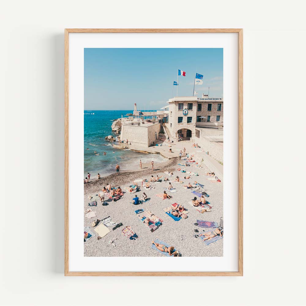 A breathtaking photograph of Club Nautique De Nice, NICE, CÔTE D'AZUR, FRANCE for wall art and home decor enthusiasts