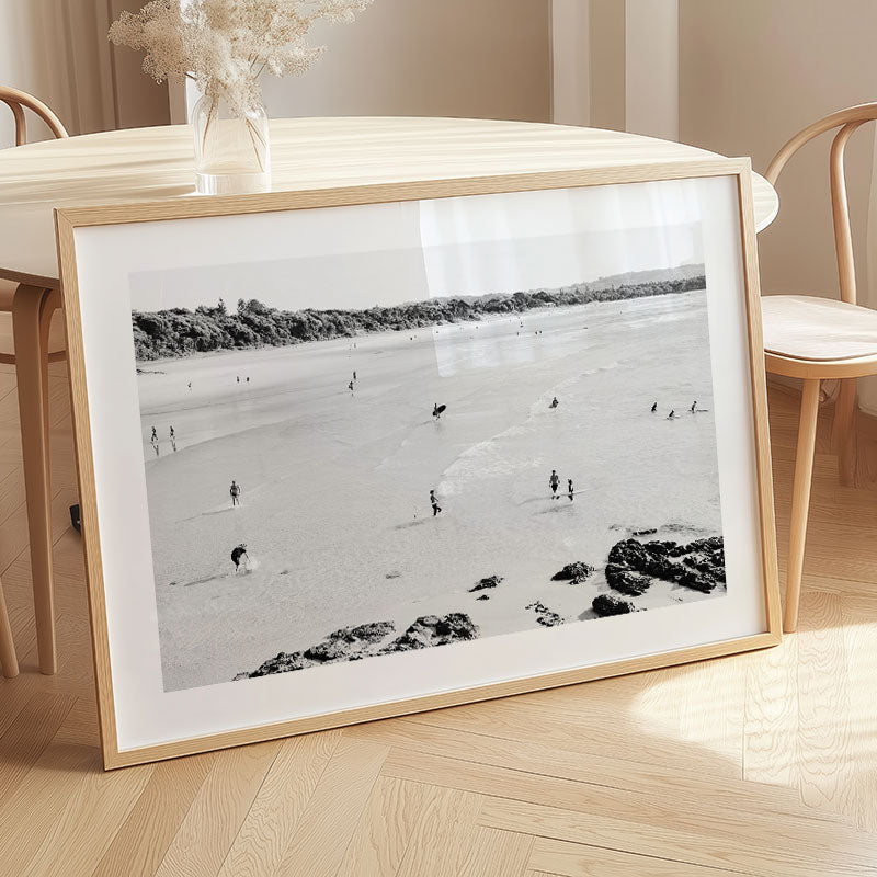 BW Byron Bay Feels Art Print
