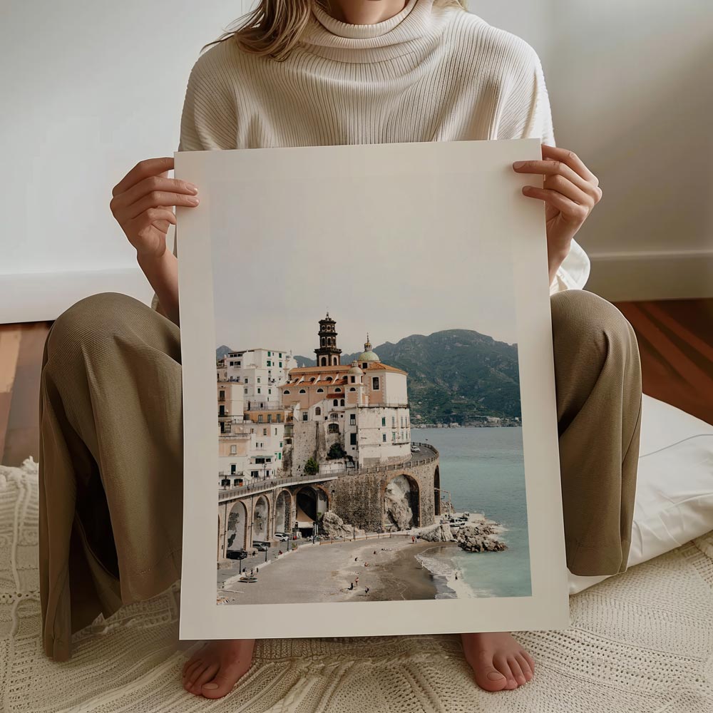 Unforgettable Atrani, Amalfi Coast - Make a statement with modern coastal wall art and breathtaking mountain scenery.