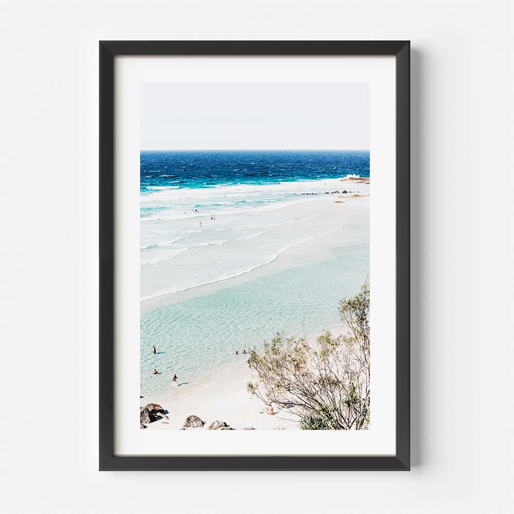 Transform your space with this captivating image of Waves at Rainbow Bay Beach, Queensland, Australia - ideal for wall decor.