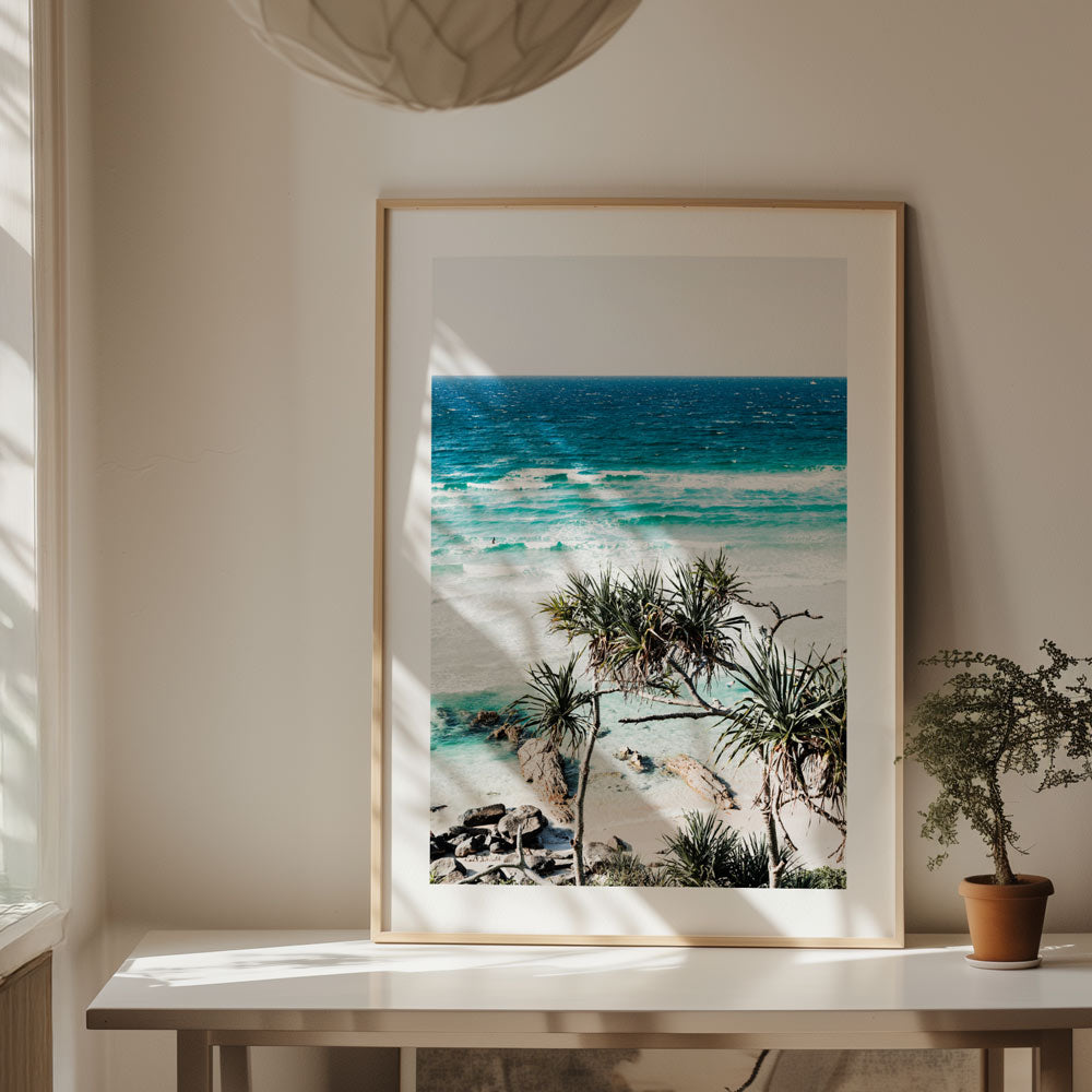 Rainbow Bay Beach artwork - Breathtaking beach view transformed into wall art by Oblongshop.