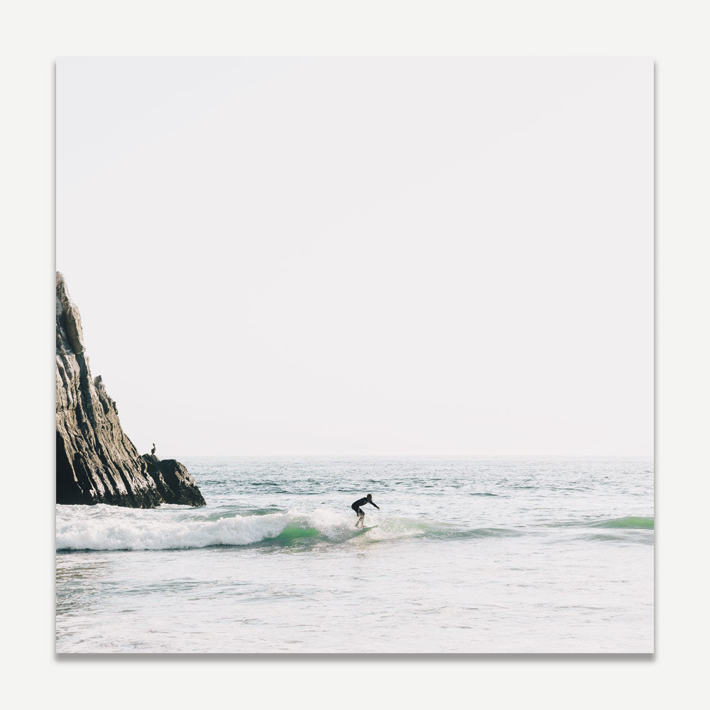 Crystal Cove Surfer Art Print