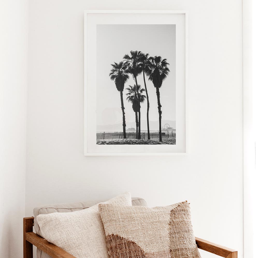 Ocean Park BW Art Print
