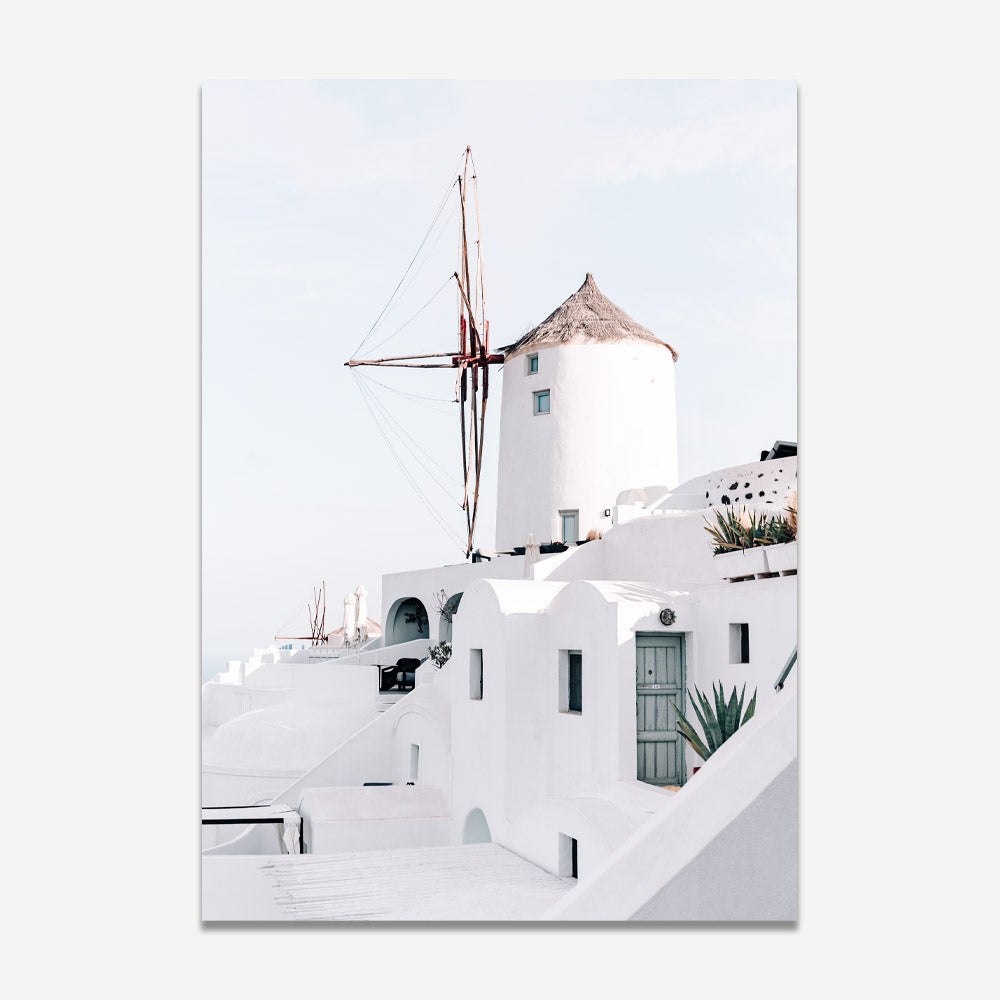 Windmill of Oia Art Print