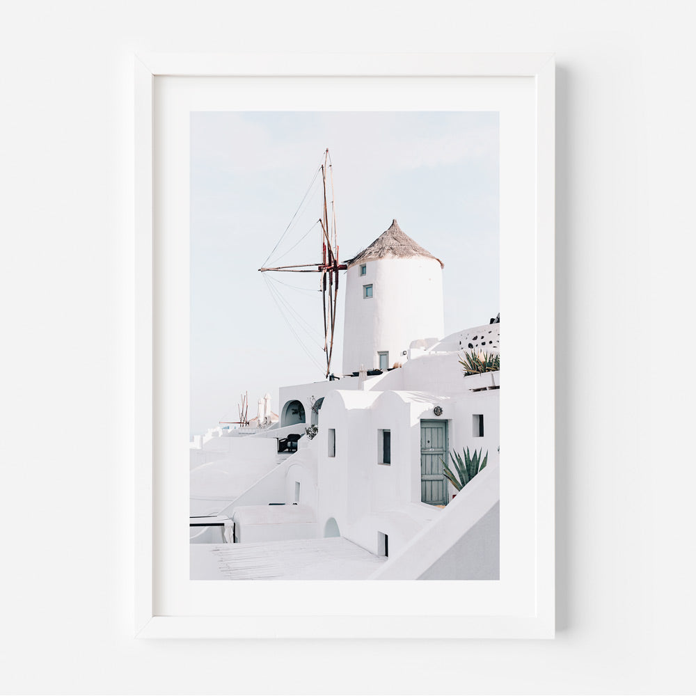 Windmill of Oia Art Print