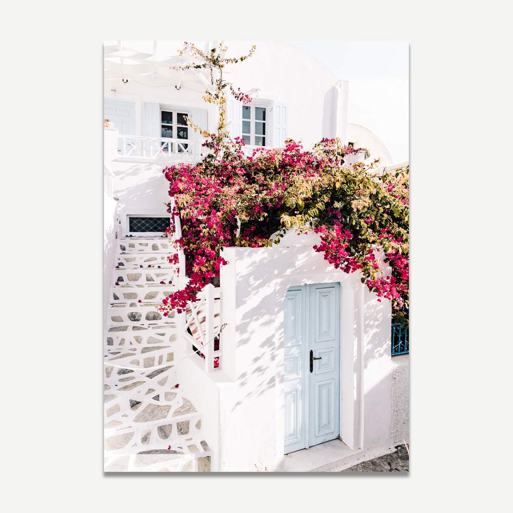 Set of 2 Art Prints - Floral Facades & Stone, Sea and Sky