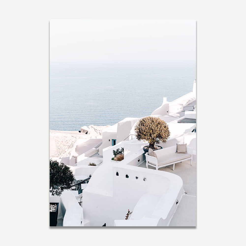Set of 2 Art Prints - Windmill of Oia & Vaulted Vistas