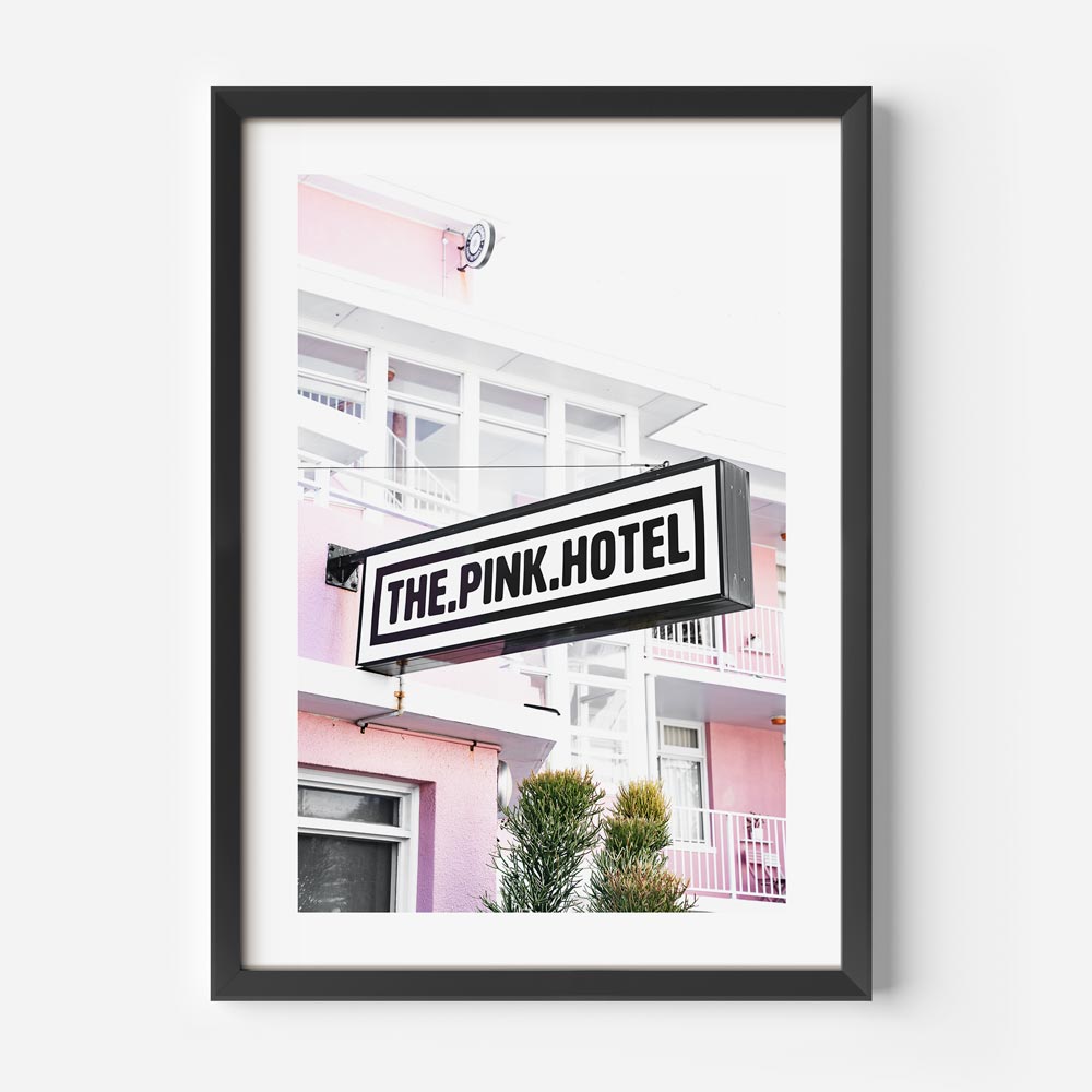The Pink Hotel Sign Art Print