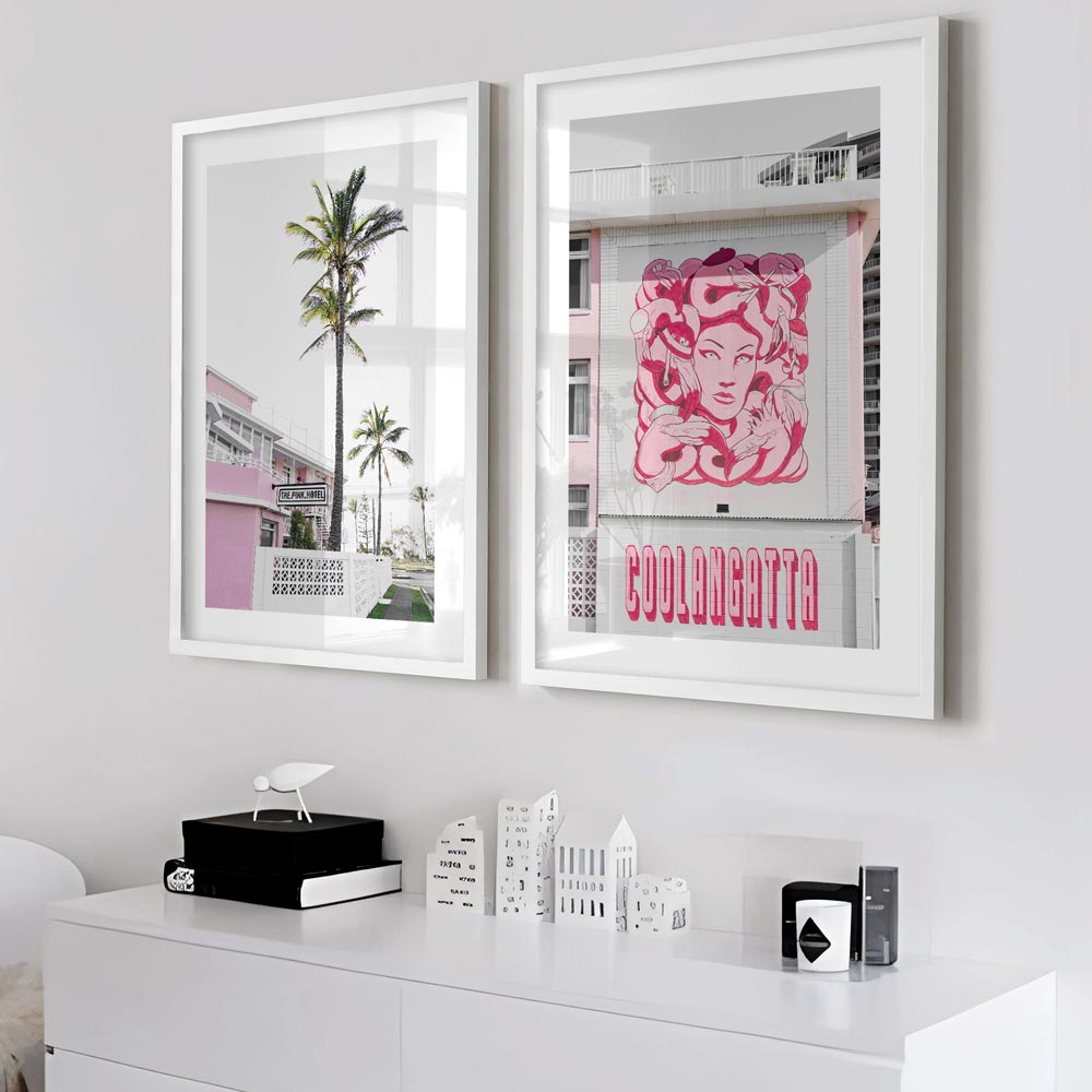 Set of 2 - The Pink Hotel Palms & Coolangatta