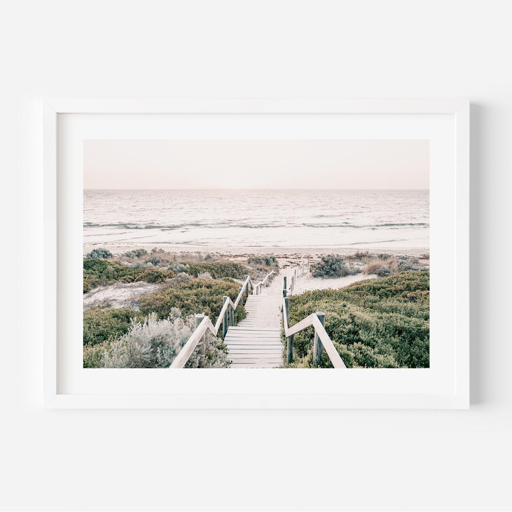 Sunset at Cottesloe Beach - Real Photography Wall Art with Beach Access
