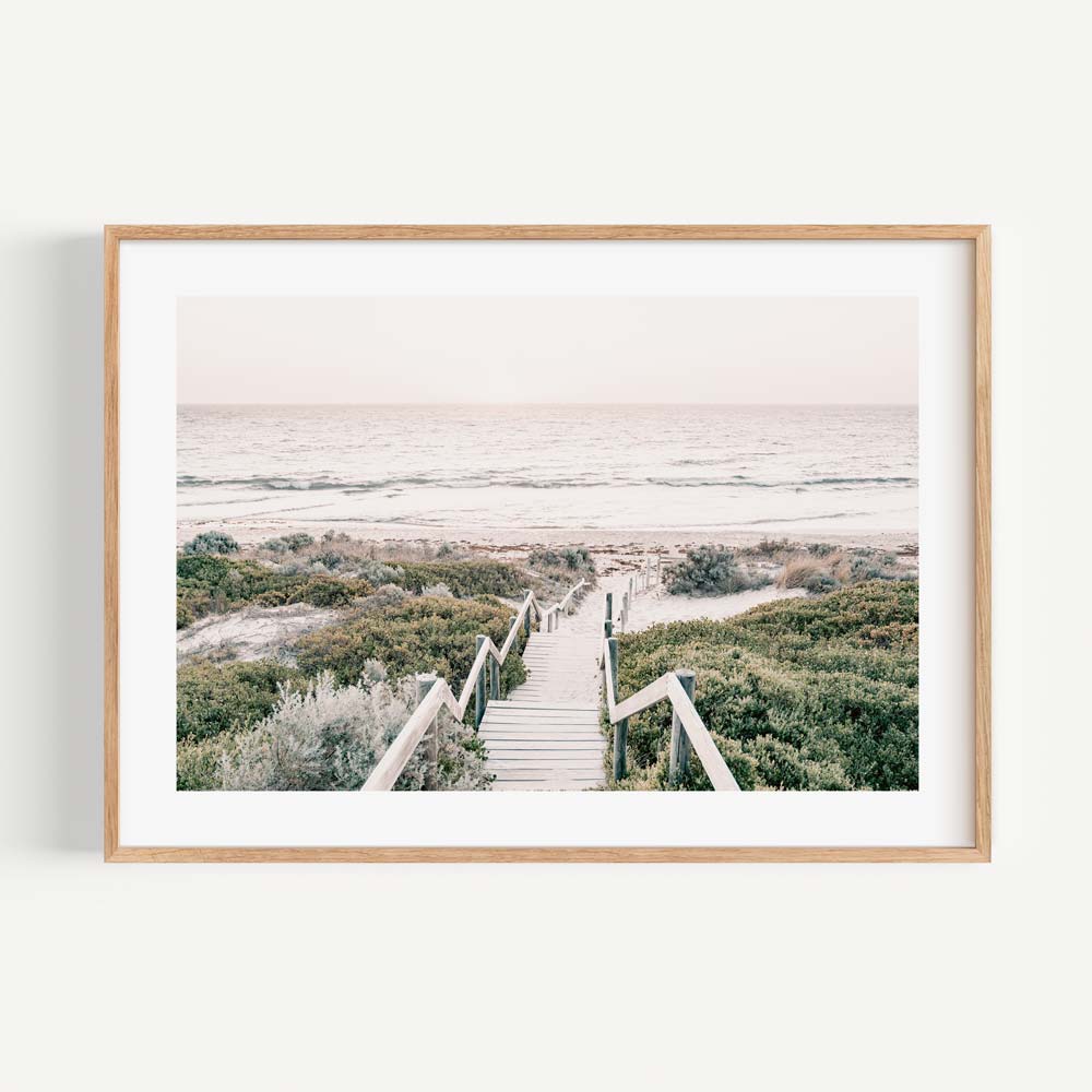 Scenic Sunset Wall Art - Prints Shop Collection with Beach Staircase