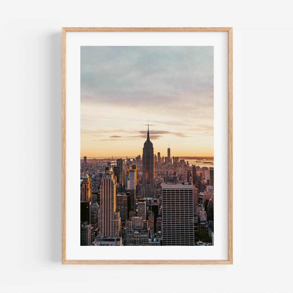 Empire State, New York - Enhance your home decor with our artful prints shop offering stunning wall art featuring the Empire State building. Visit Oblongshop.
