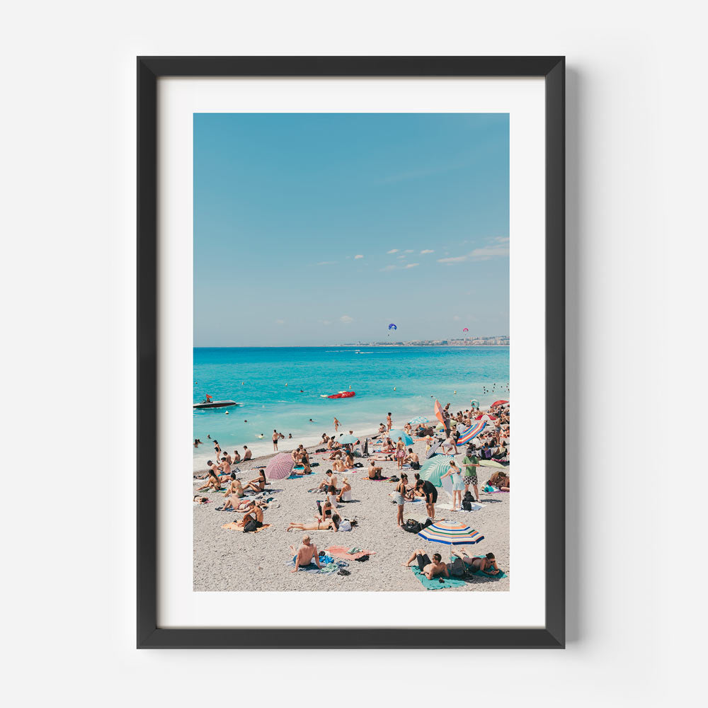 Explore the serene scene of En Vacances, NICE, CÔTE D'AZUR, FRANCE with this stunning canvas print - perfect for art gallery display