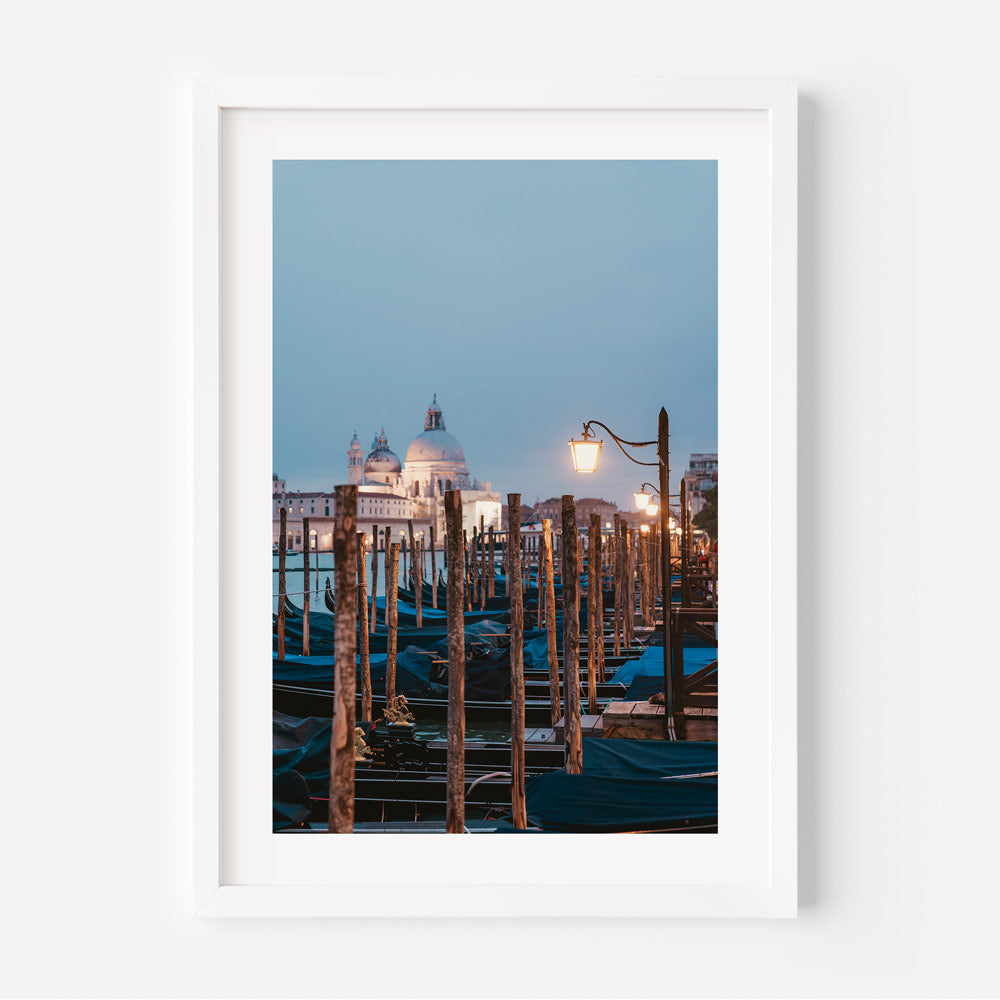 Original photography canvas print capturing 'Fine del Giorno' in Venice, Italy - Perfect for home decor and wall art.