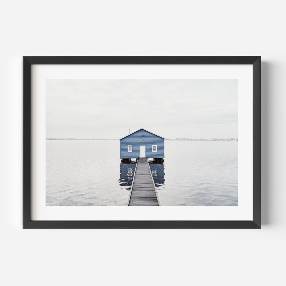 Blue Boat House Perth Art Print