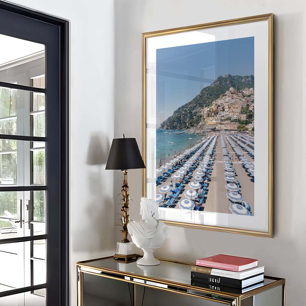 Summer Positano Pioggia Art Print