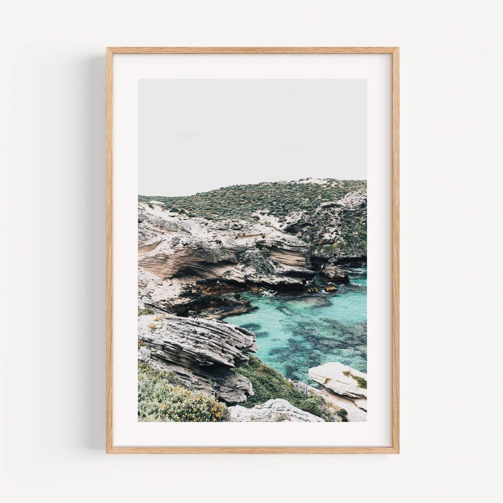 Beautiful image of Fish Hook Bay, Rottnest Island. Elevate your space with coastal art. Available at our prints shop.