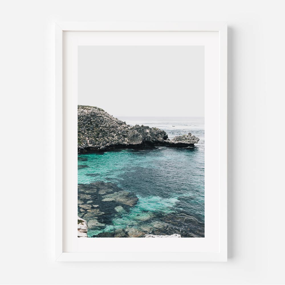 Fish Hook Bay Wall Art: Stunning view of Fish Hook Bay, Rottnest Island, perfect for wall art and home decor.