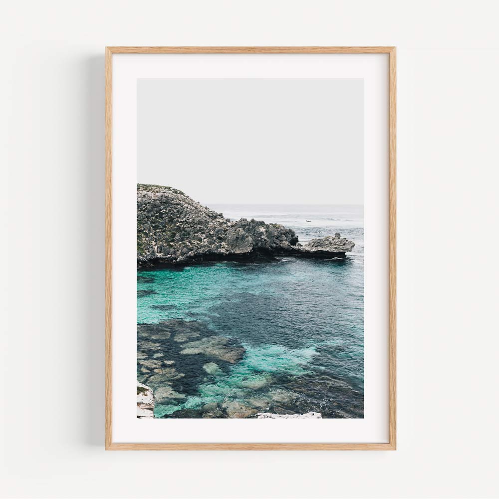 Coastal Canvas Artwork: Serene image of Fish Hook Bay in Rottnest Island, enhancing your wall artwork and canvas prints collection.