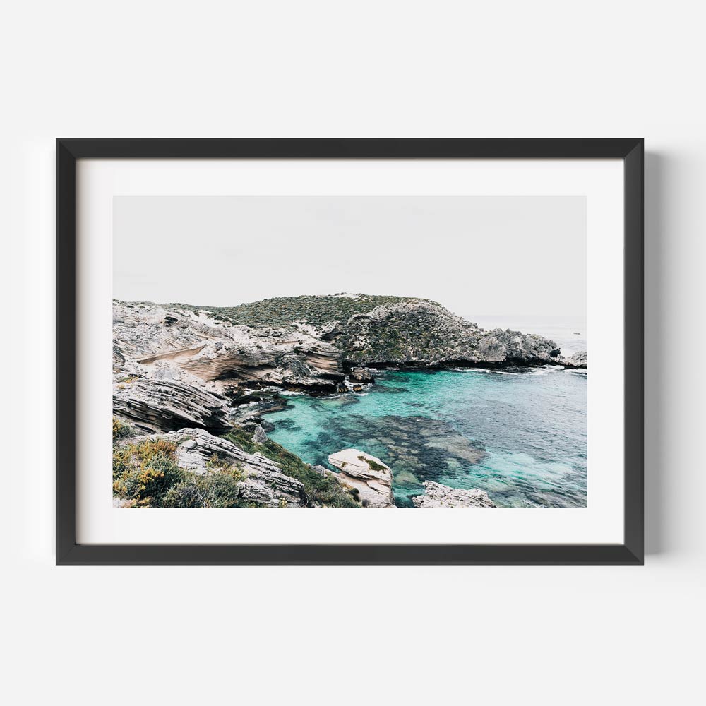 Captivating image of Fish Hook Bay in Rottnest Island, perfect for bringing a touch of the Aussie coast to your wall decor.