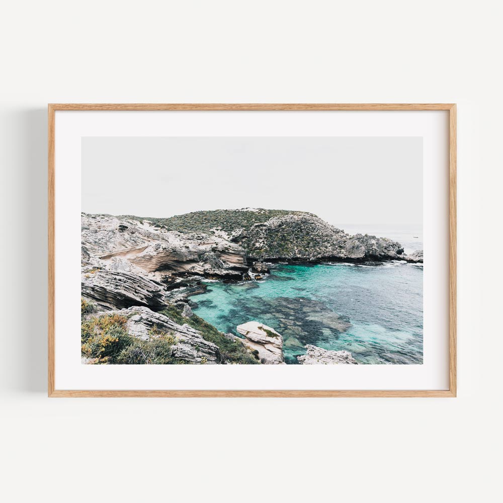 Fish Hook Bay in Rottnest Island, Western Australia, ideal for adding a sense of calm to your home decor.