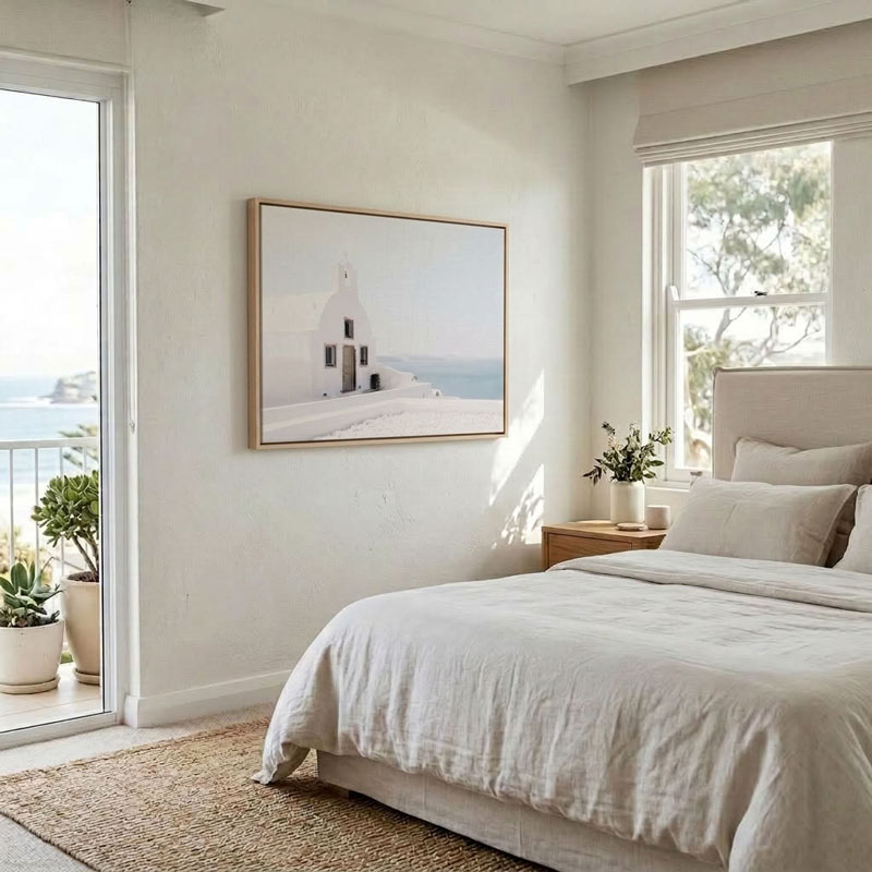 Divine Chapel Santorini Canvas Art