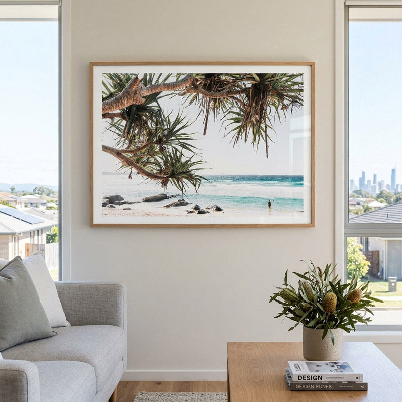 Rainbow Bay Beach Art Print