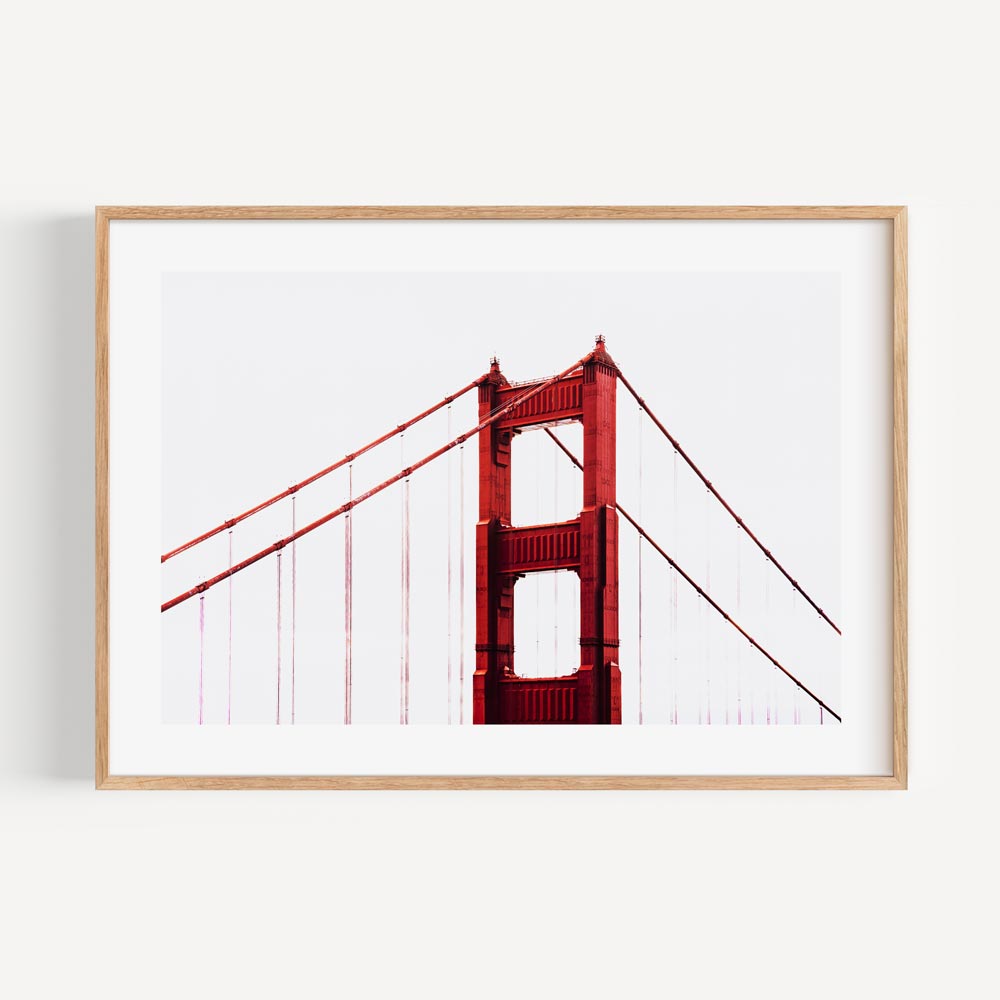 Iconic San Francisco Golden Gate Bridge wall decor with stunning views and modern design.