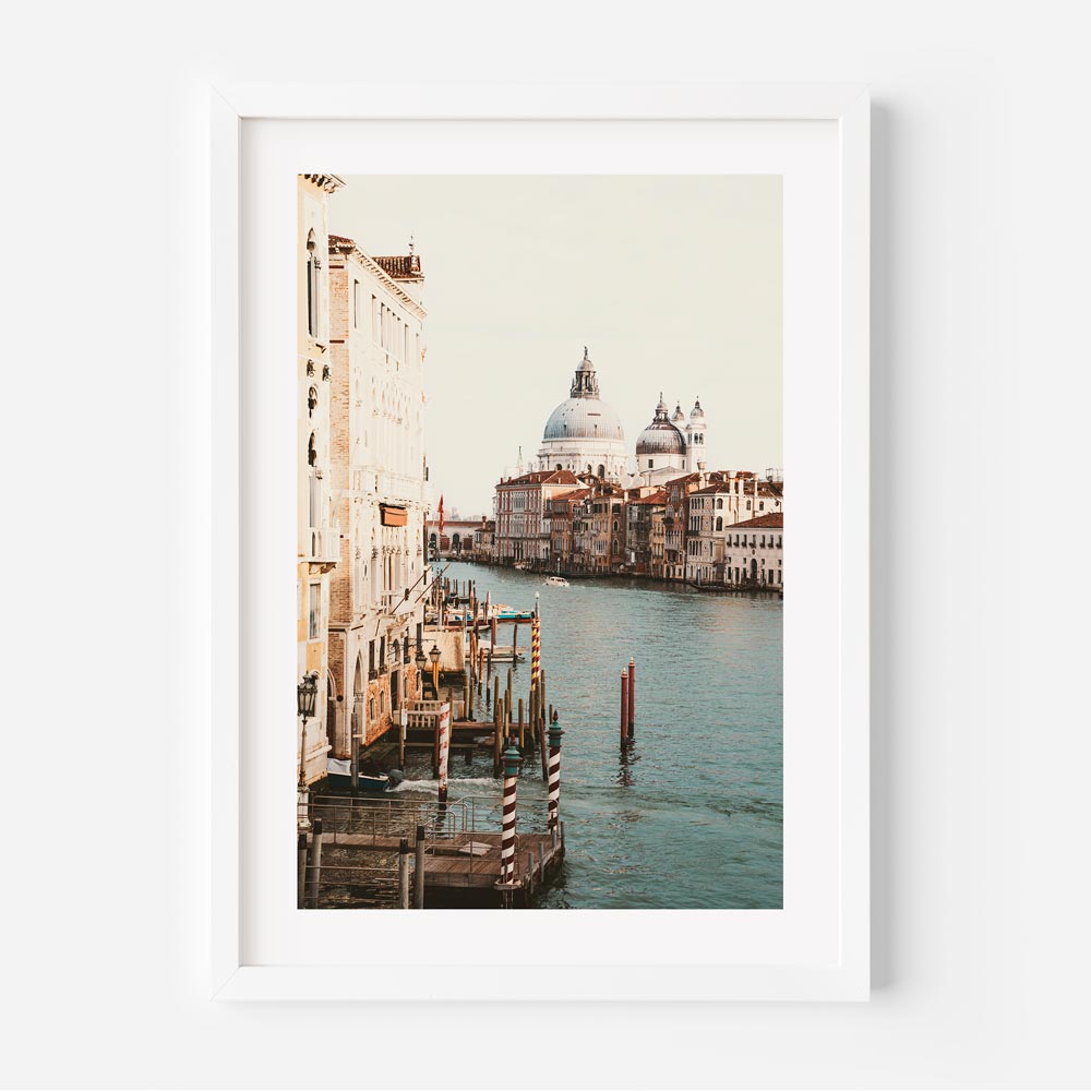 Grand Canal, Venice Italy: Elevate your space with the charm of this framed photograph - perfect for wall art enthusiasts.
