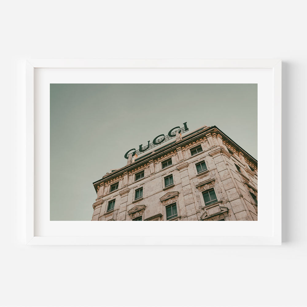 Elevate your space with the chic allure of the Gucci Sign - a stylish choice for modern wall art enthusiasts.