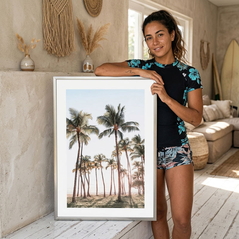 Waikiki Palms Art Print