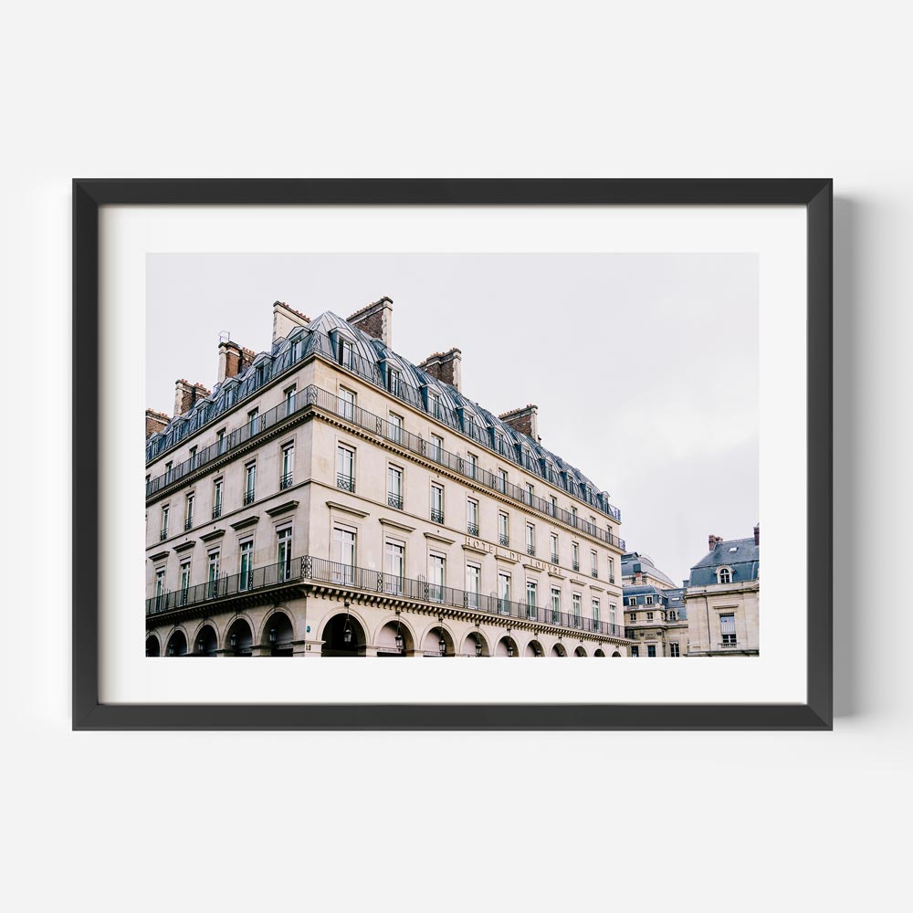 Iconic Hotel du Louvre in Paris, adding grandeur and timeless charm to any room’s decor.
