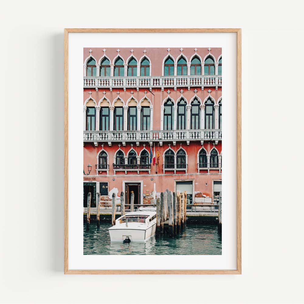 Captivating canvas print: Hotel Rosa, where Venetian luxury meets modern art - Transform your space with sophistication.