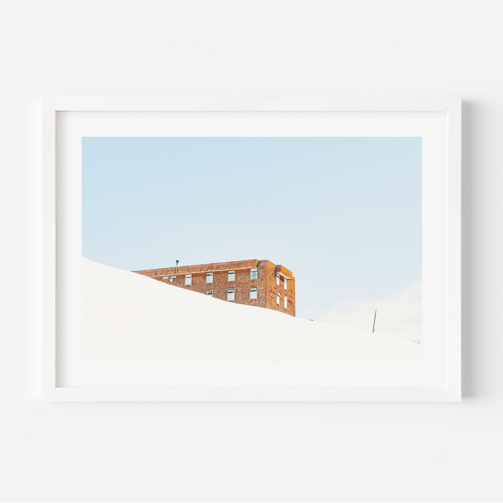 Snow-covered Hotel, Valle Nevado, Santiago, Chile - Exquisite canvas print for home decor