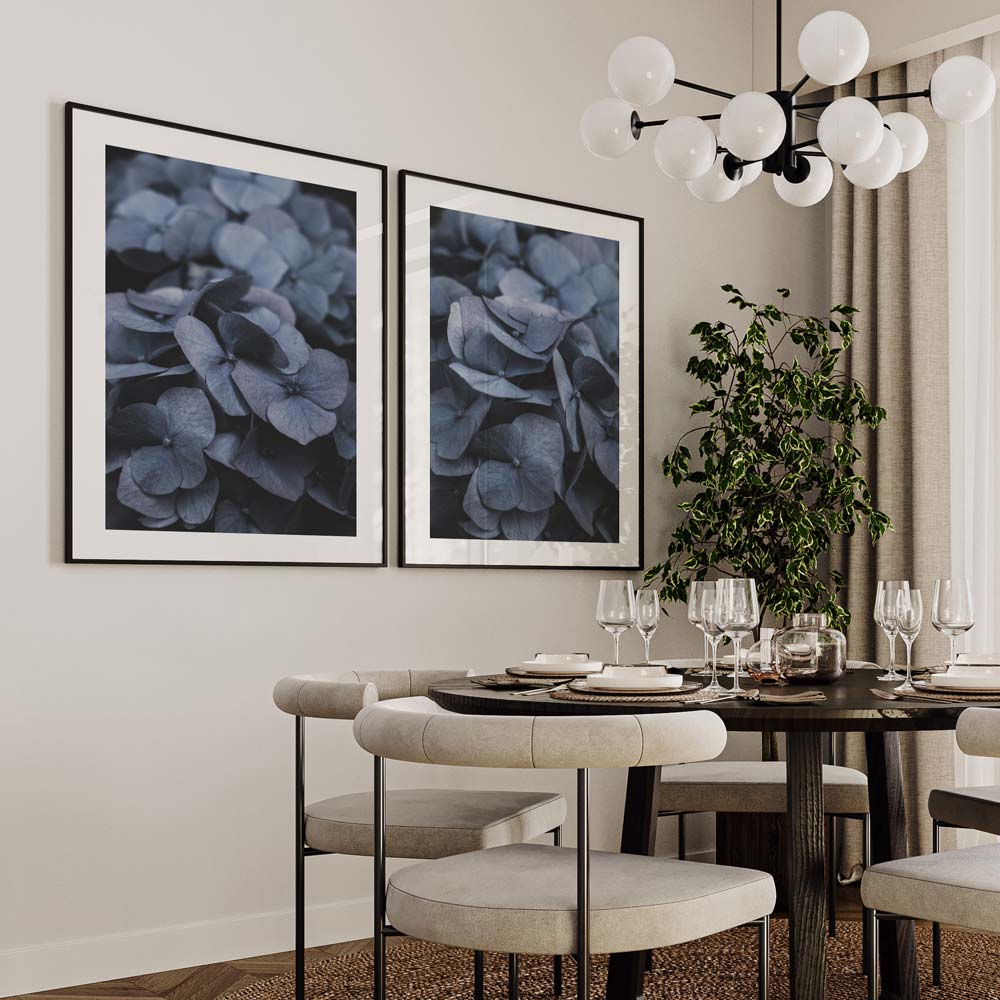 Image of lush Hydrangea leaves, ideal for adding a touch of nature's elegance to your wall art collection.