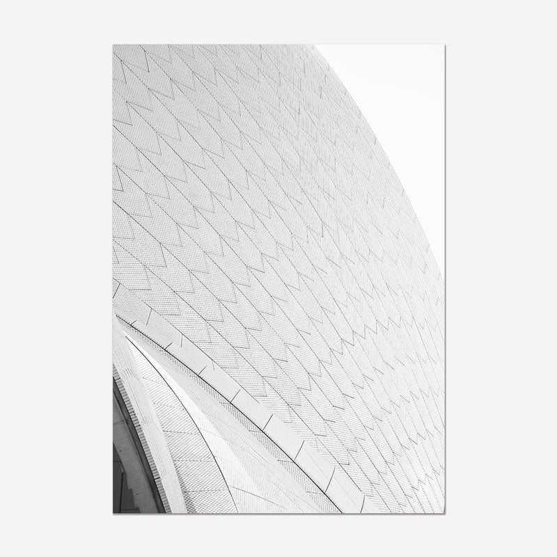 Close-up of a white architectural structure with geometric patterns