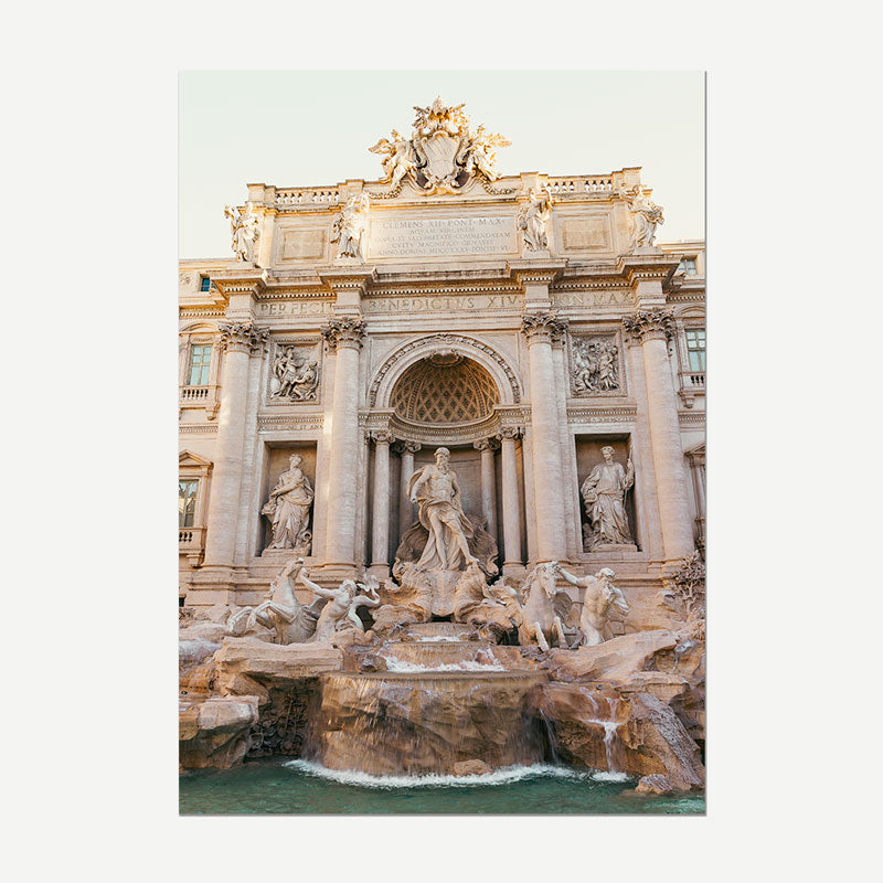 Set of 2 Art Prints - Oceanus & Rome Trevi Fountain