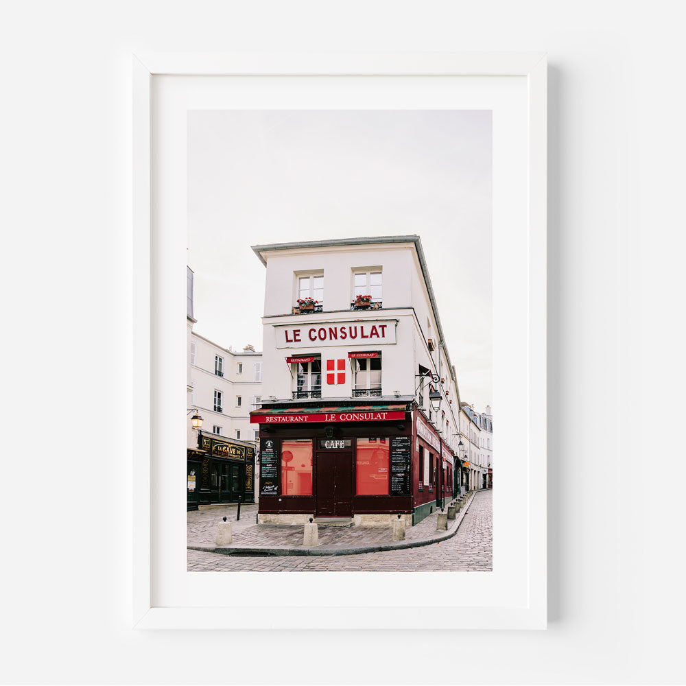 Morning light in Montmartre, showcasing peaceful streets and European architecture for elegant wall art.