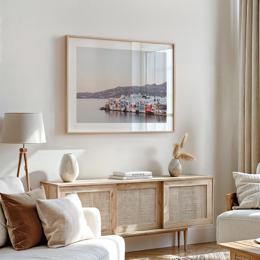 Little Venice Mykonos Art Print